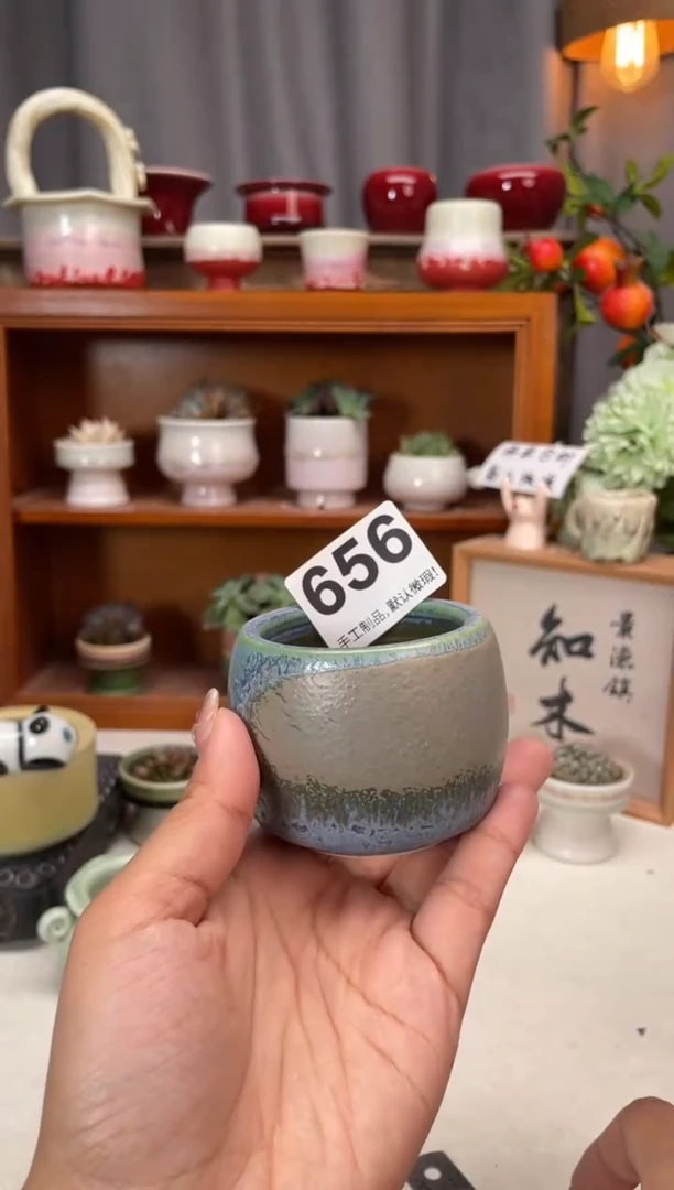 瓷片656知木小芳花盆