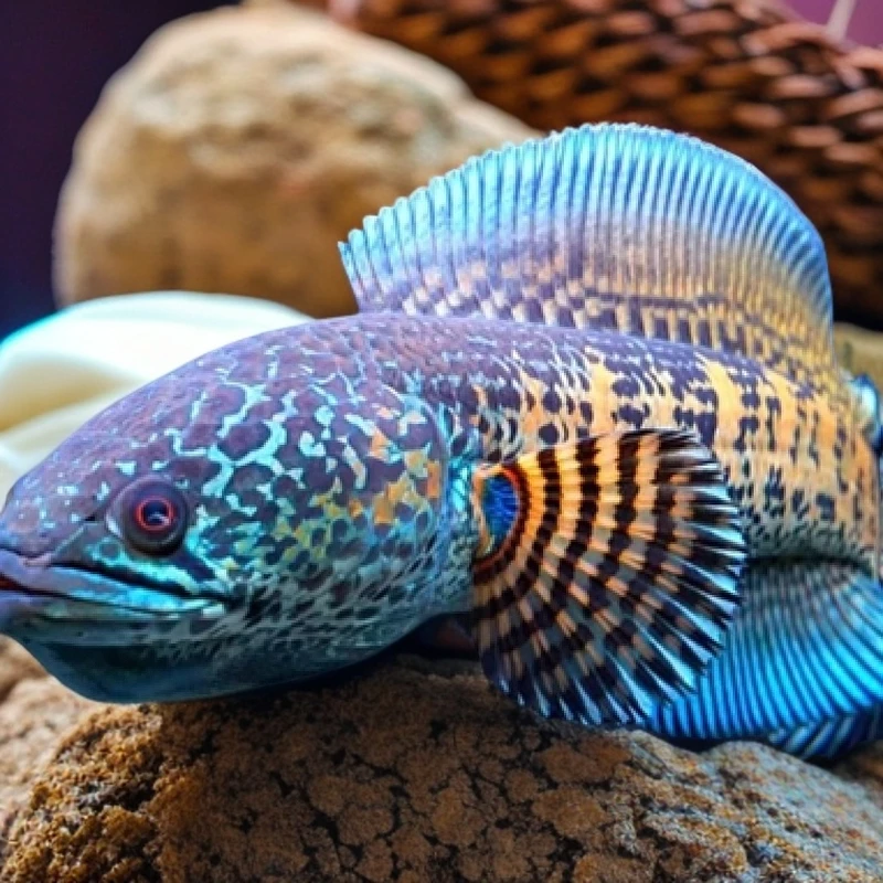 8-9轻微掉鳞黄金眼睛蛇雷龙鱼热带鱼人工蛇苗