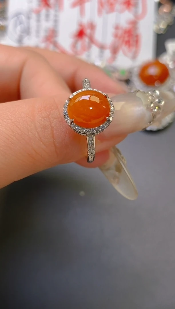 【闪购商品】翡翠耳饰银S925镶嵌天然A货翡翠1