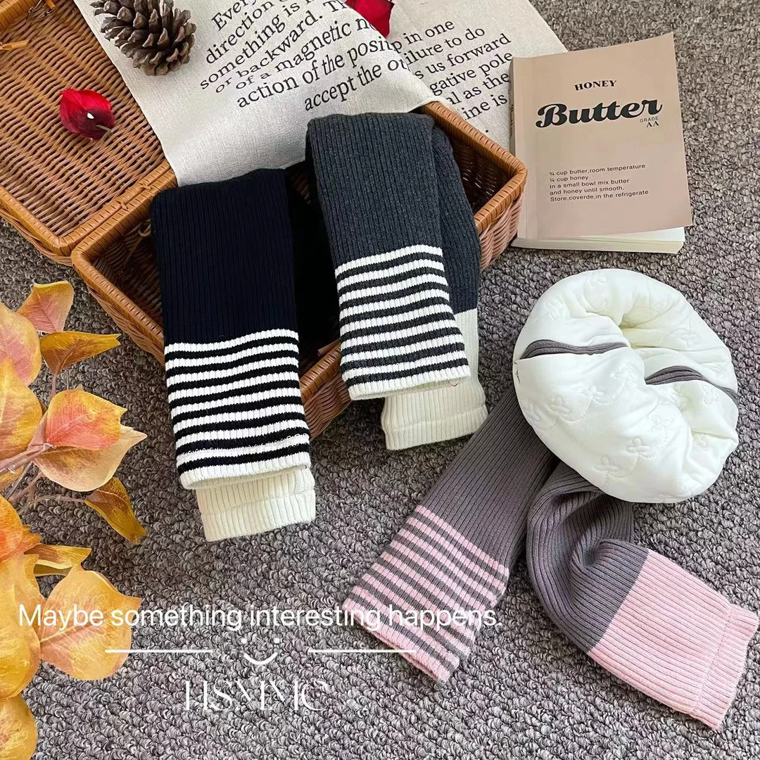 冬季童装夹棉打底裤加厚裤子女童冬装冬款韩版休闲弹力裤 HS35119