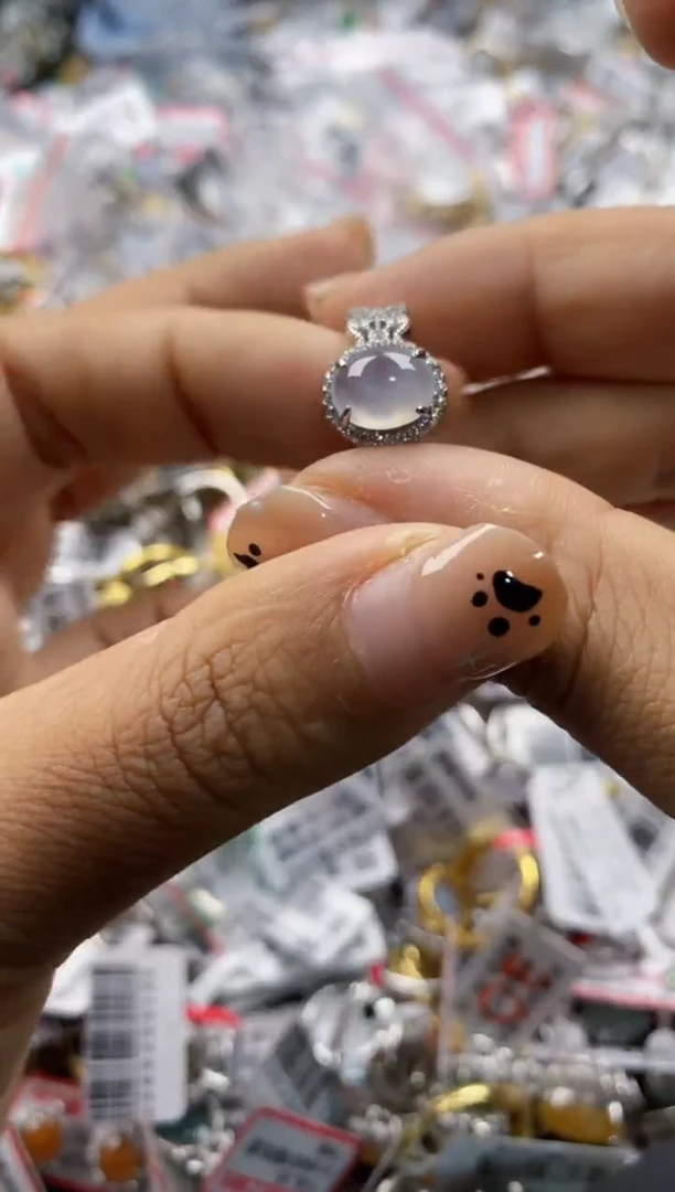 银S925镶嵌戒指翡翠333333    8