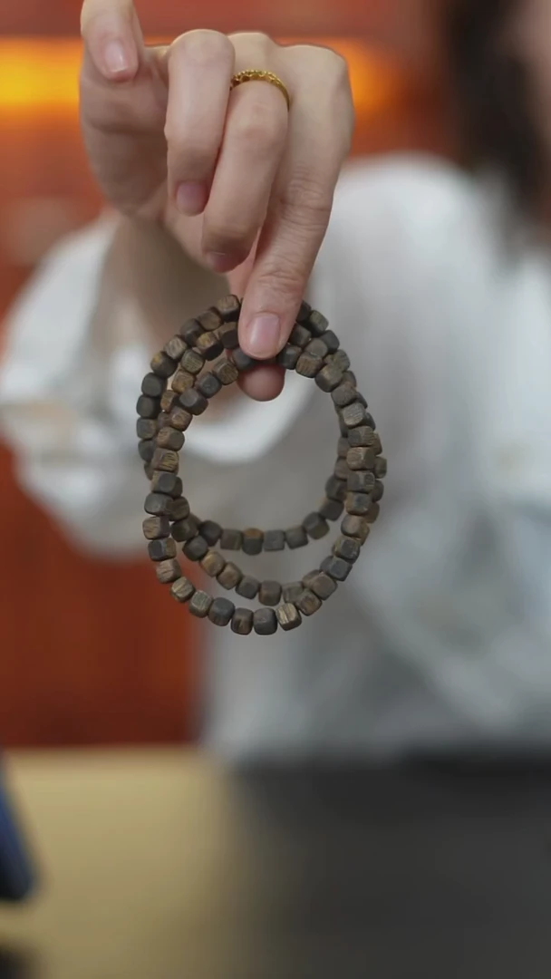 沉香手串张勺子单圈5mm方糖多样性发一