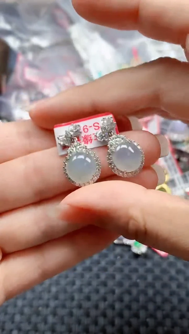 银S925镶嵌戒指翡翠天然A货缅甸翡翠