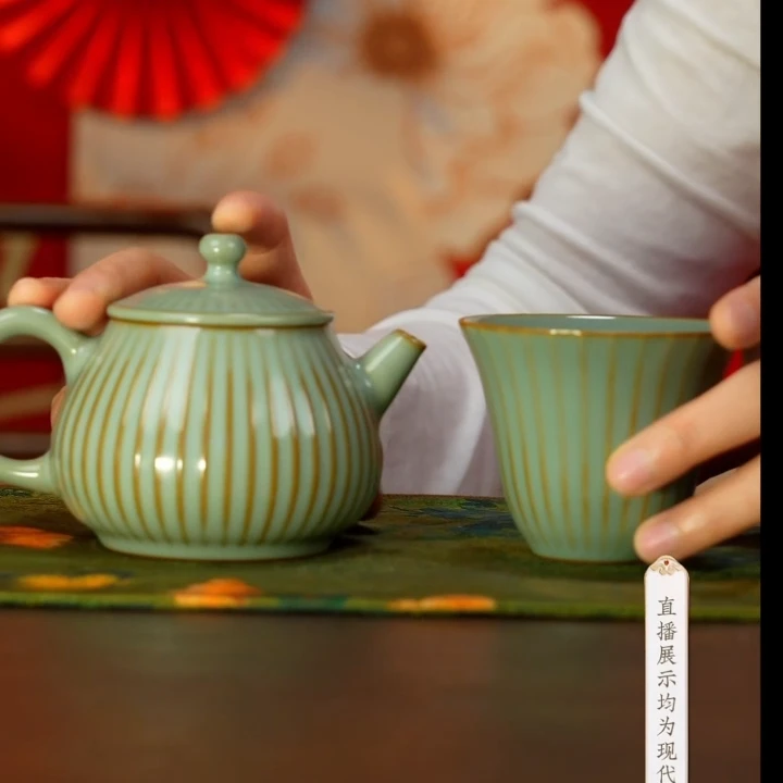 【小乔赏瓷】景德镇汝窑壶加杯