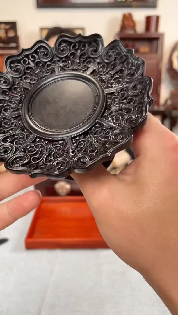 【闪购商品】黑酸枝木类成套家具小贡盘