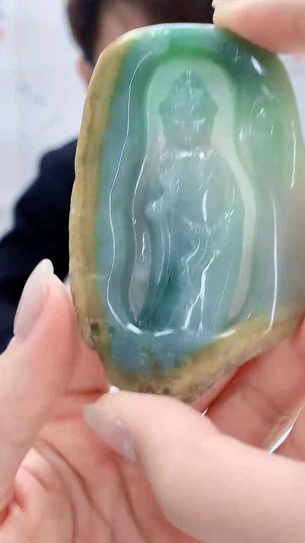 定制翡翠未镶嵌5159lr-毛货挂件75
