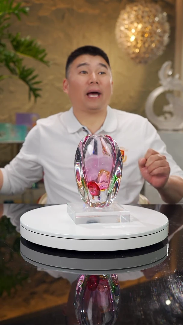 【闪购商品】瓷片福利金红花瓶香薰瓶摆件