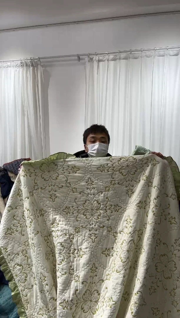 棉230*250纯棉床盖93号正品无暇绿色