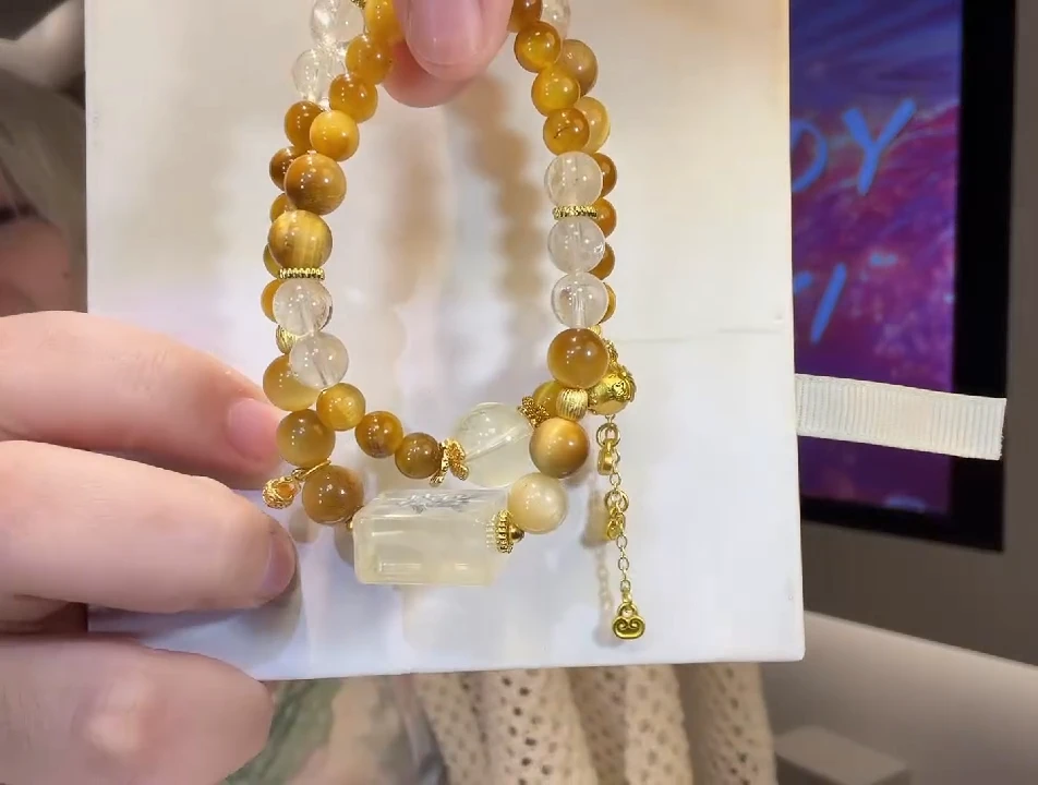 未镶嵌手链水晶黑糖kiki