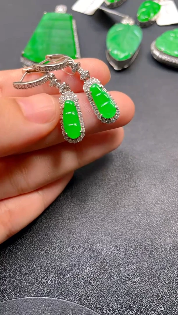 银S925镶嵌挂件翡翠erz1