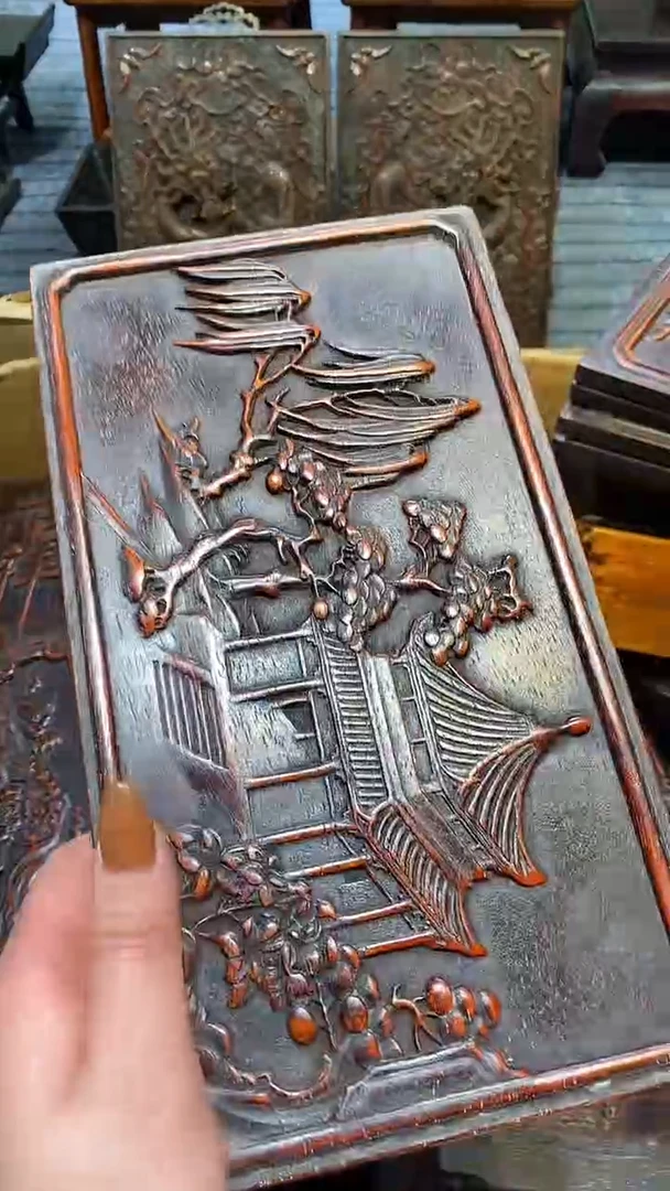 木紫檀雕刻一物一拍