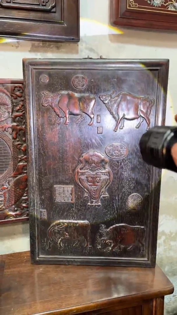 【闪购商品】非洲紫檀（红花梨）50x32cm挂扁