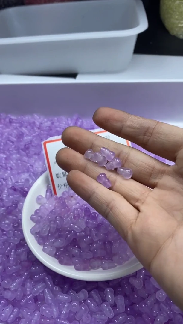 玛瑙/玉髓颈饰未镶嵌w1197冰紫葫芦10*6mm*20颗