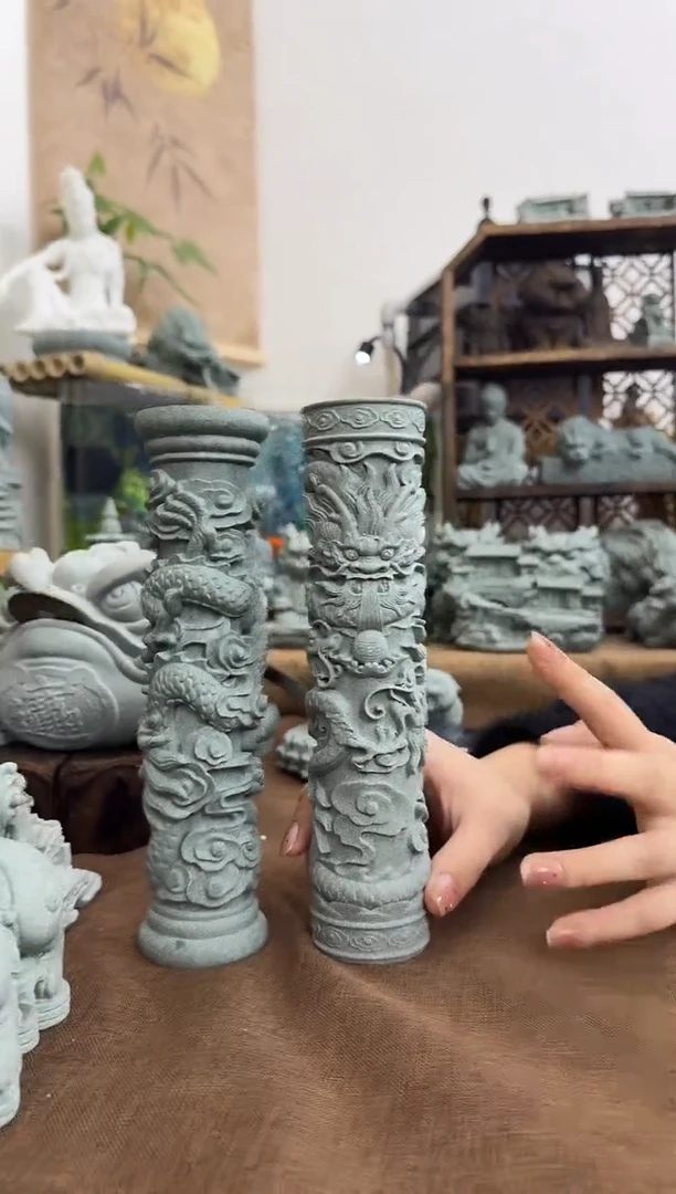 石材擎宵龙柱镇海龙柱