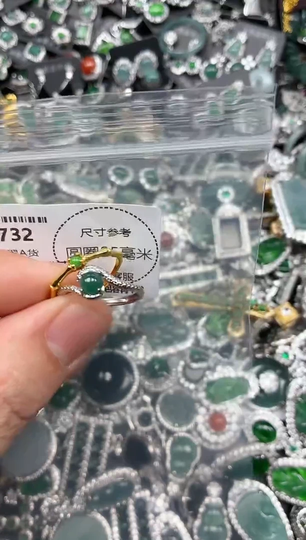 翡翠未镶嵌颈饰R732戒指