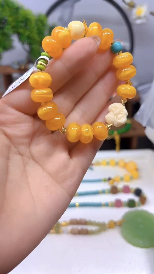 未镶嵌蜜蜡手链S659