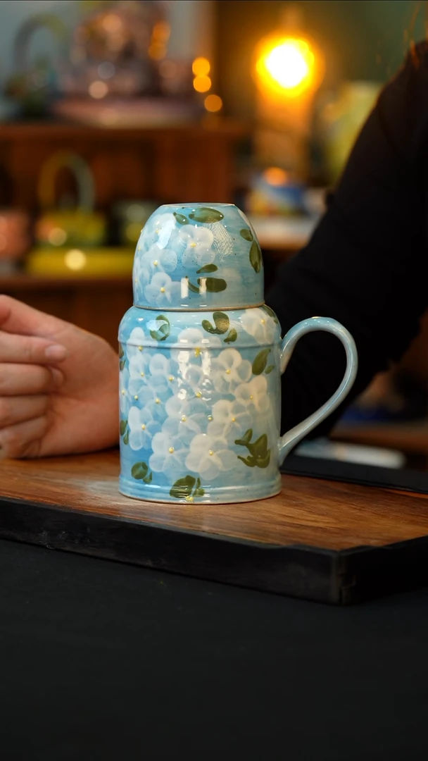 杯手绘心瓷陶瓷浮力