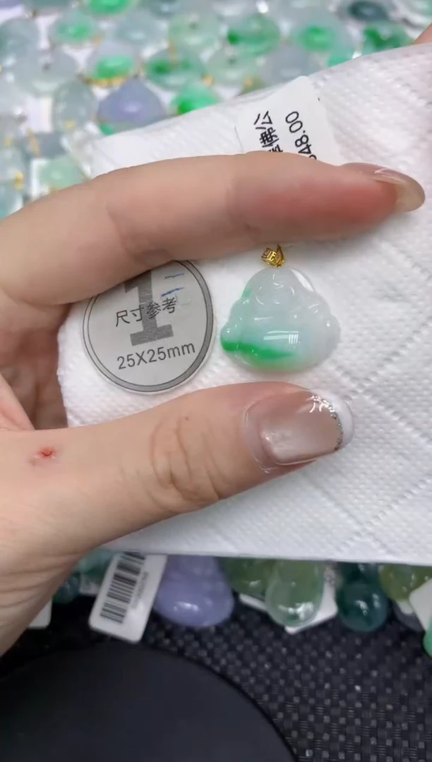颈饰18K金镶嵌翡翠1111111