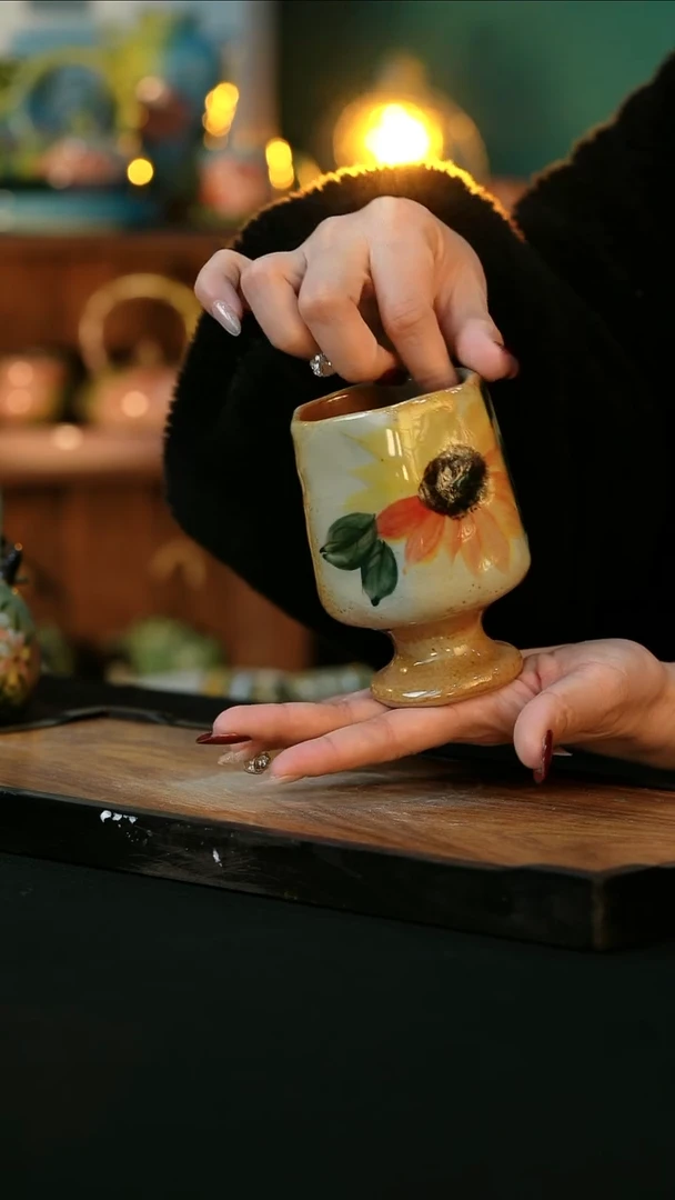 【闪购商品】杯手绘心瓷陶瓷浮力