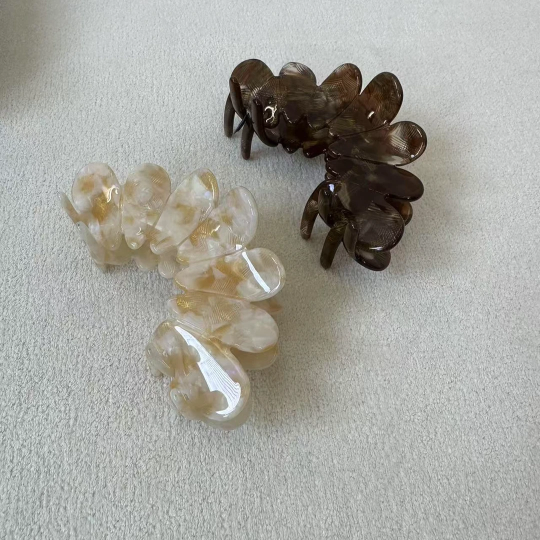 发饰高级感鲨鱼夹大花瓣后脑勺发夹H3904