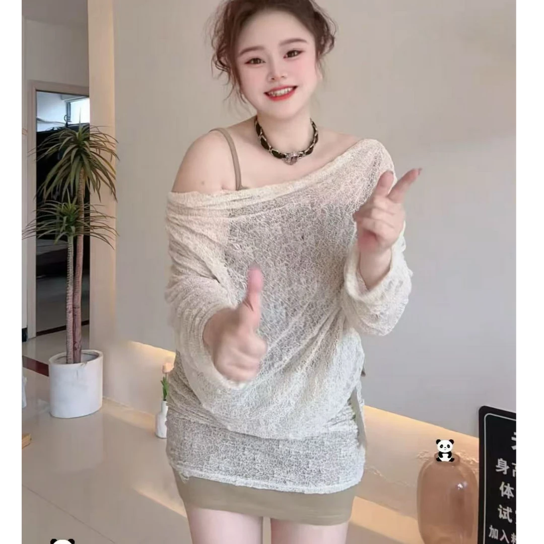 939显瘦气质辣妹时尚性感镂空纯欲重工套装