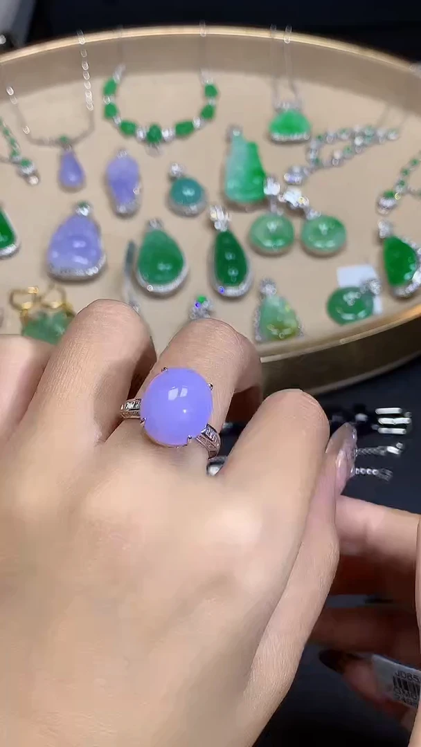 【闪购商品】翡翠戒指18K金镶嵌MH4190