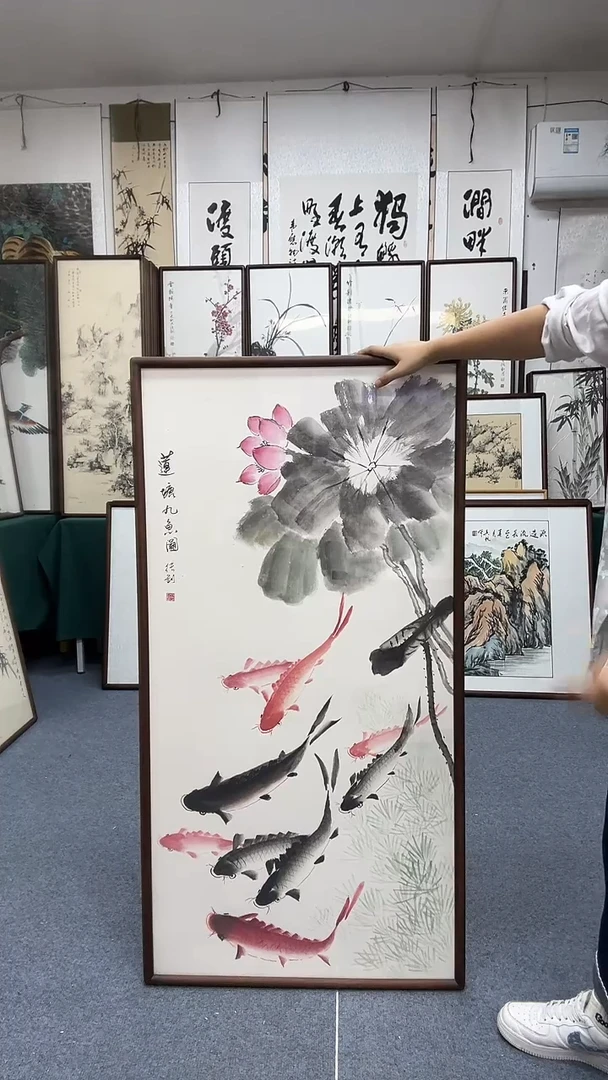 国画62*122实木画框京东包邮手绘