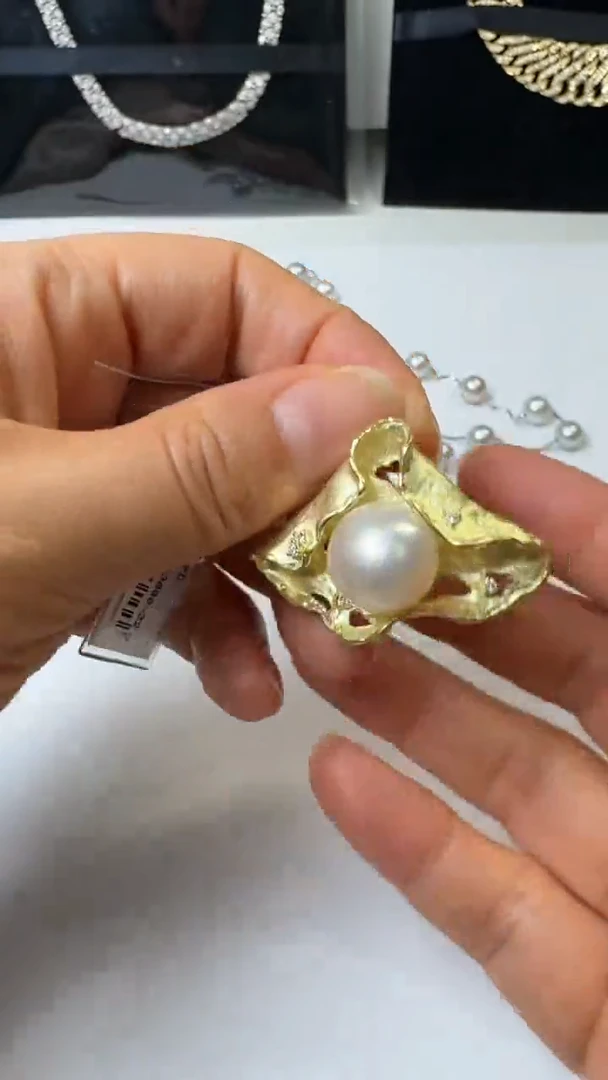 颈饰14K金镶嵌海水珍珠我*ɞ860