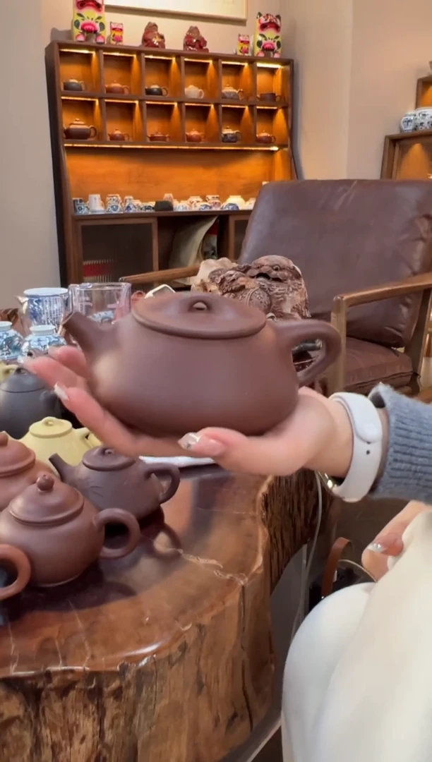 【闪购商品】紫砂茶壶【头哥手工壶】景舟石瓢底槽清光素