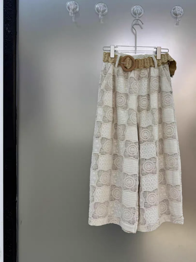 欧洲站2025夏季新款欧货女装宽松时尚休闲百搭设计感九分直筒裤