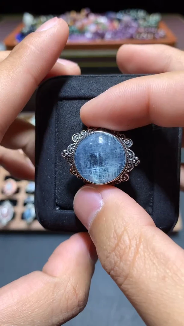 【闪购商品】海蓝宝石戒圈未镶嵌K49