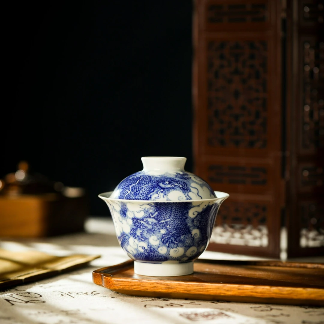 〖瑶瑶甄选〗觉山隐窑龙行天下清凉系列高端精工手绘茶器