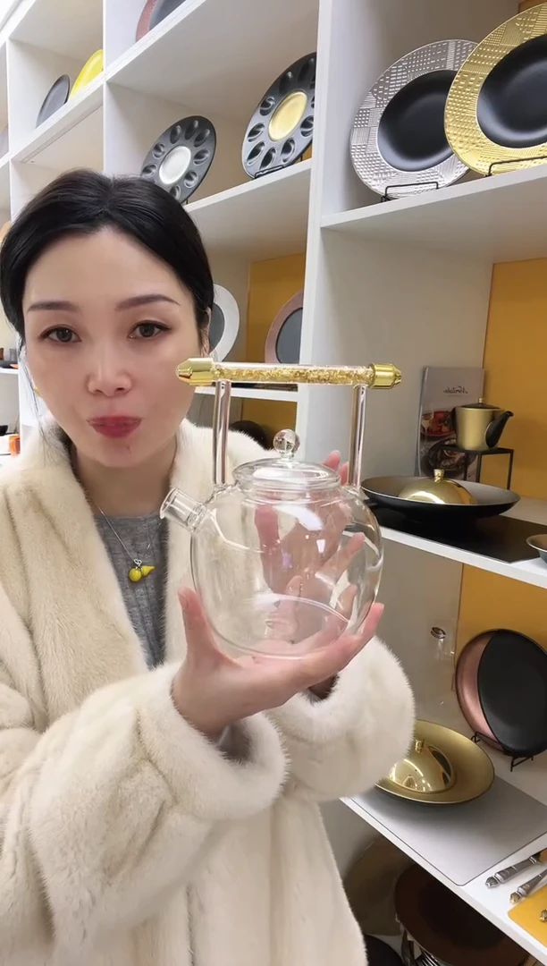 Sharlife 金箔手柄 煮茶壶 烧水壶 600ml