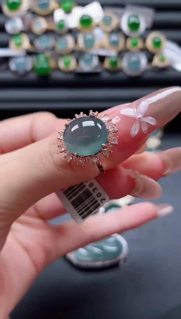 【闪购商品】翡翠戒指银S925镶嵌51151