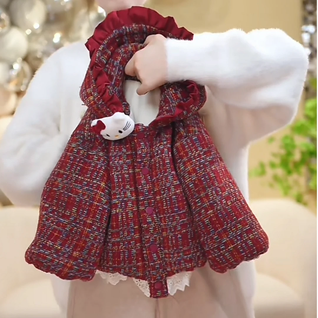 【甜甜圈】冬款高定女童冬款加厚外套加厚外套红色蕾丝中小童棉服