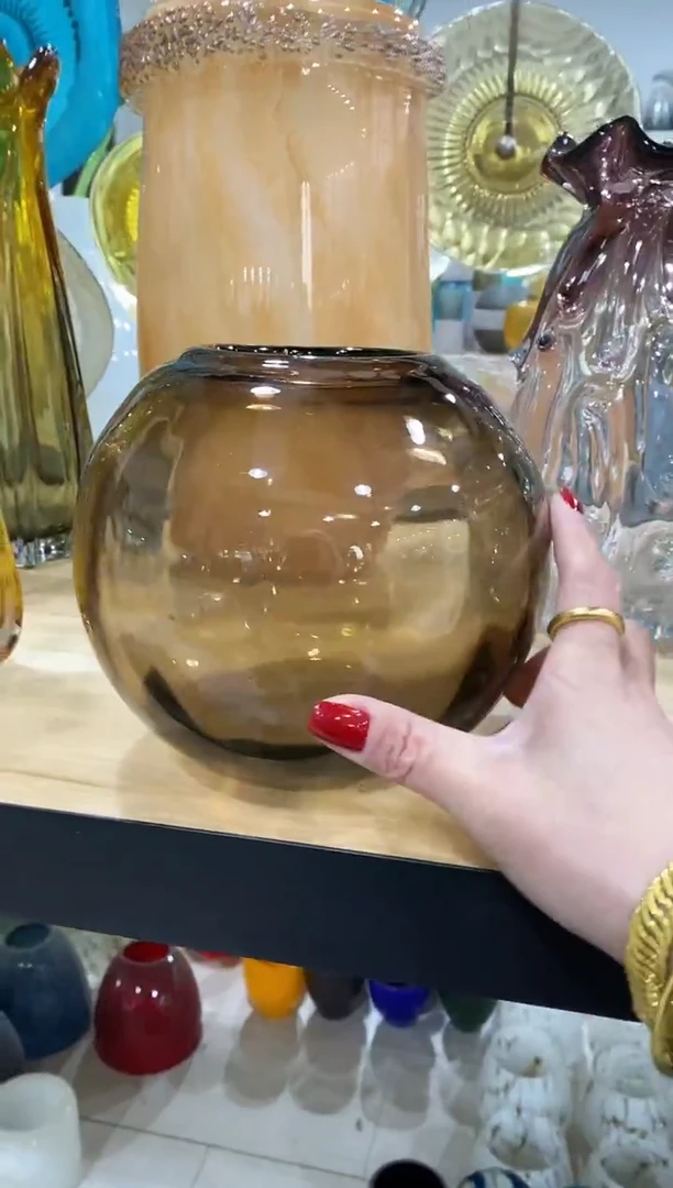 慕忆家手作琉璃花瓶瑕疵