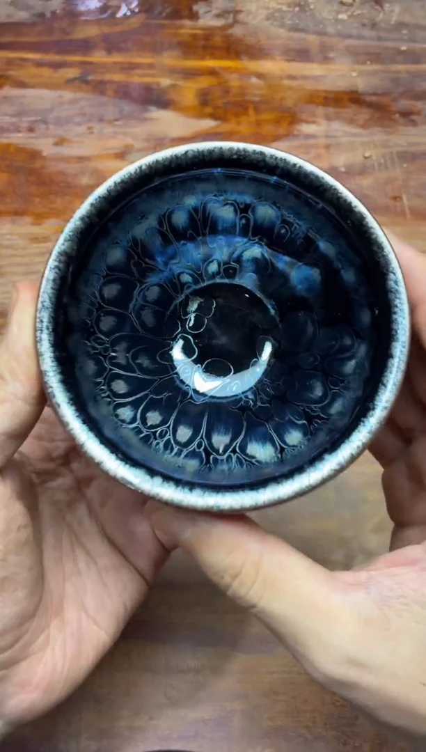 茶盏蓝莲花油滴建盏换点柴火