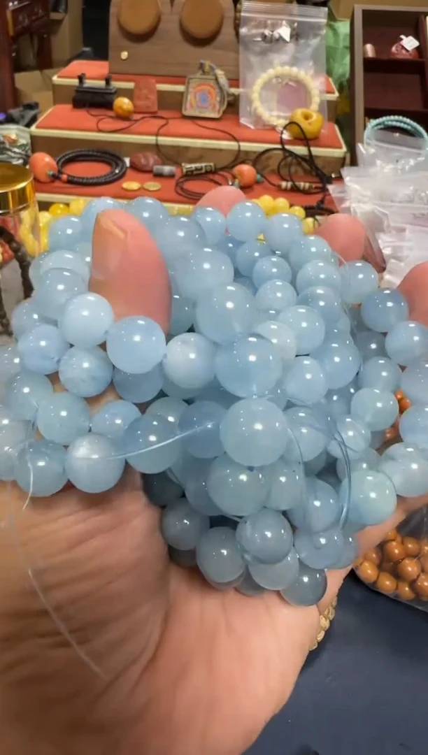 【闪购商品】海蓝宝石手串未镶嵌88多样性发一全量全量全量全量