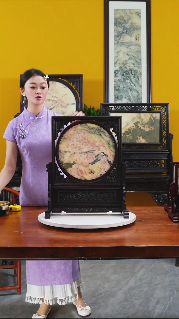 石材天然大理石画摆件