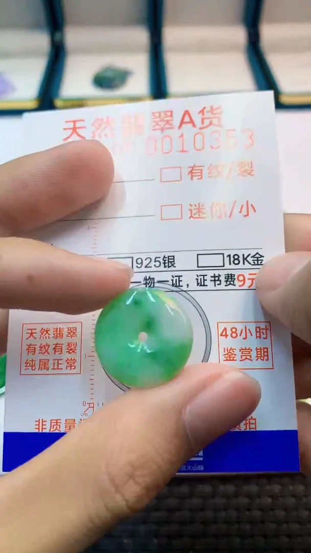 翡翠未镶嵌吊坠(不含链)1