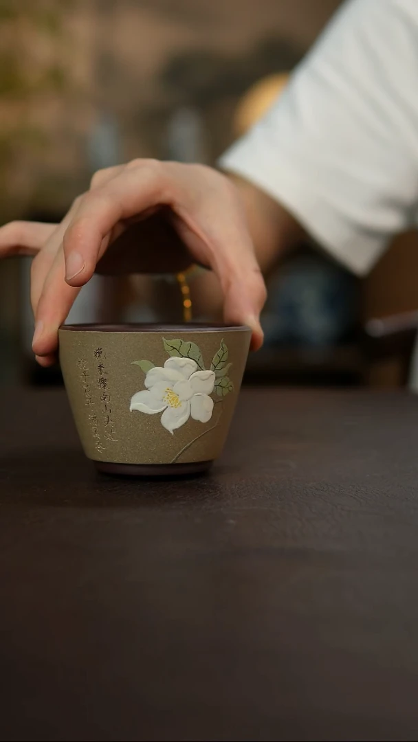 杯景德镇陶瓷杯碗柴烧多人