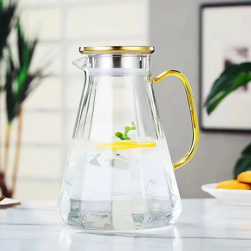 【清仓】星钻玻璃冷水壶1600ml【不挑盖子颜色】