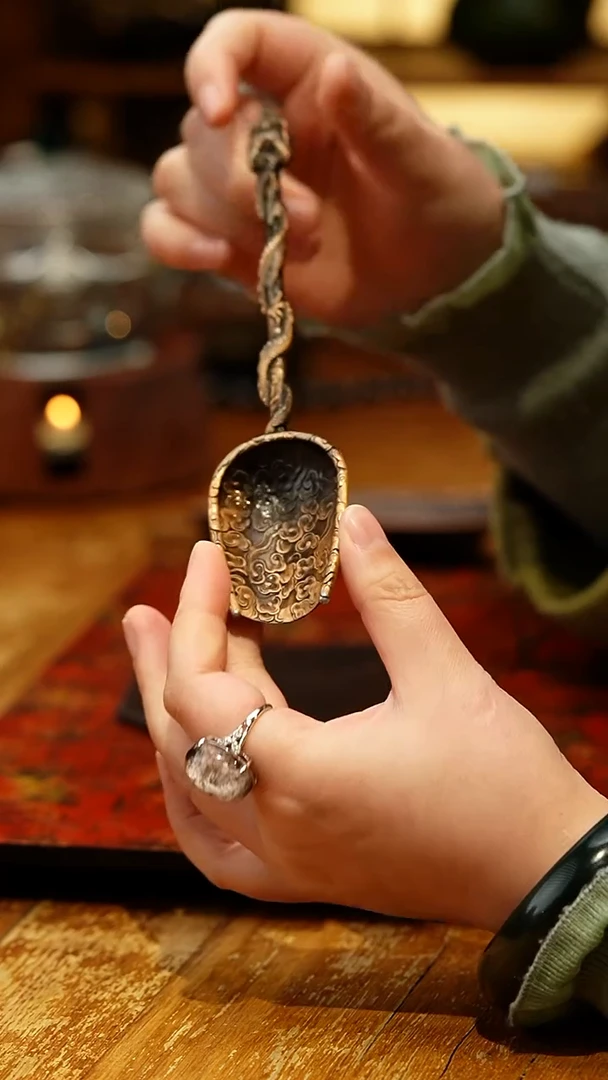 【闪购商品】云龙茶勺/茶匙/古铜