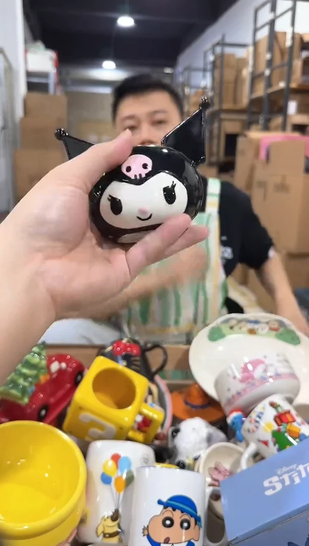 瓷片库洛米头花插