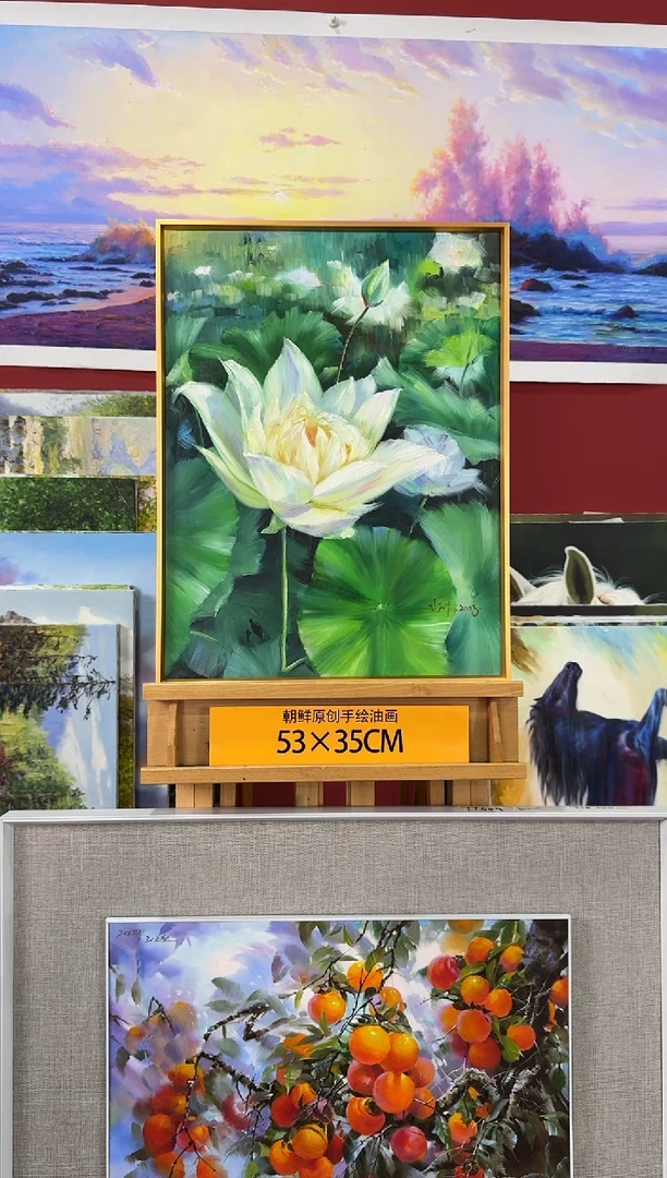 油画【74号】朝鲜原创手绘油画【功勋Ⅰ级画家丨孤品佳作丨顺丰包邮】