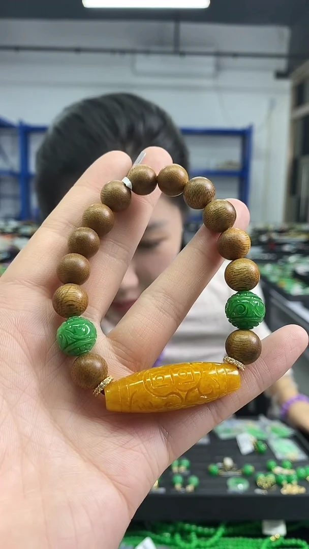 未镶嵌手链翡翠多样性发其一颜色微差