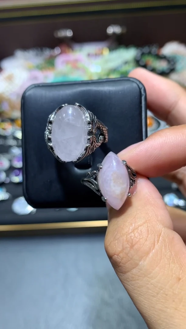 戒指锂辉石未镶嵌P100【多样性发其一】