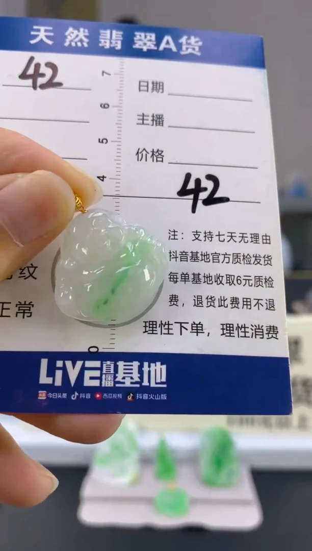 【闪购商品】翡翠颈饰18K金镶嵌天然A货翡翠