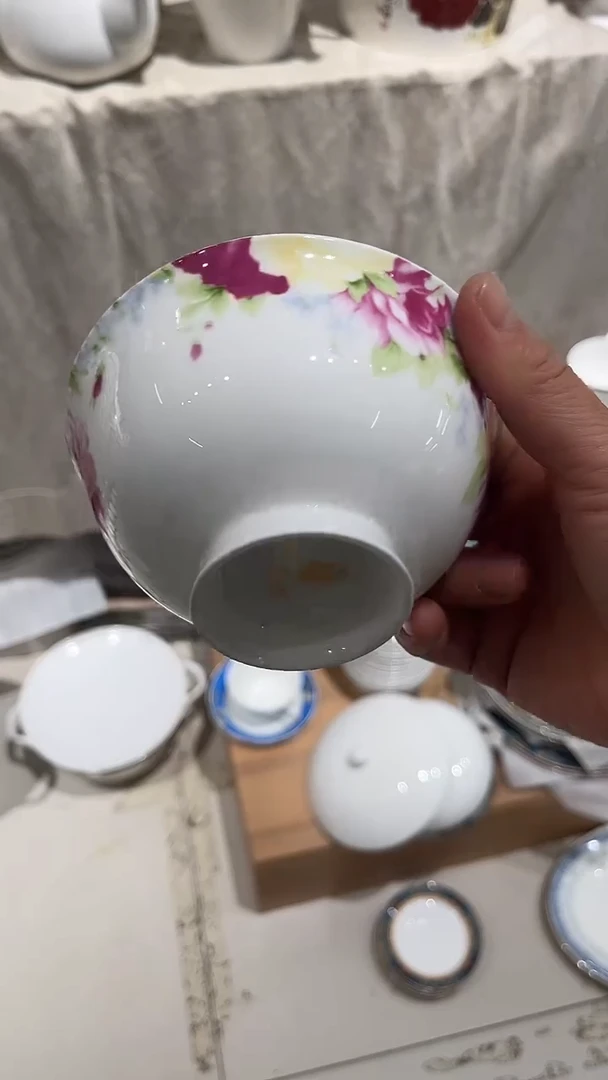 瓷国色天香米饭碗4支装