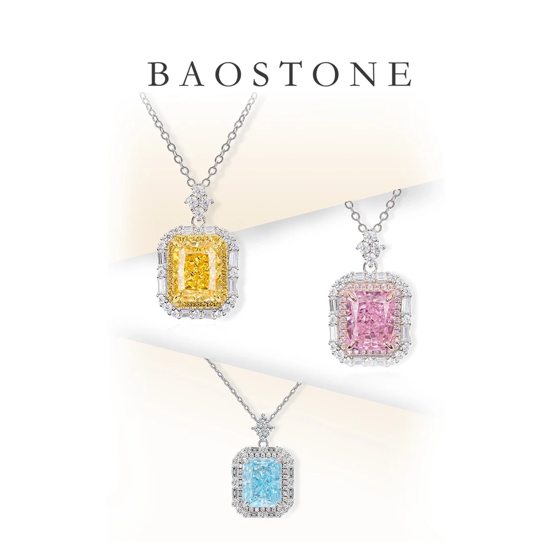 吊坠925银合成锆石 【香水瓶吊坠项链坠链百搭锁骨链小众轻奢】D70